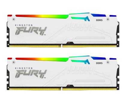 Pamięć RAM Kingston FURY 64GB (2x32GB) 6000 CL30 Beast RGB White EXPO